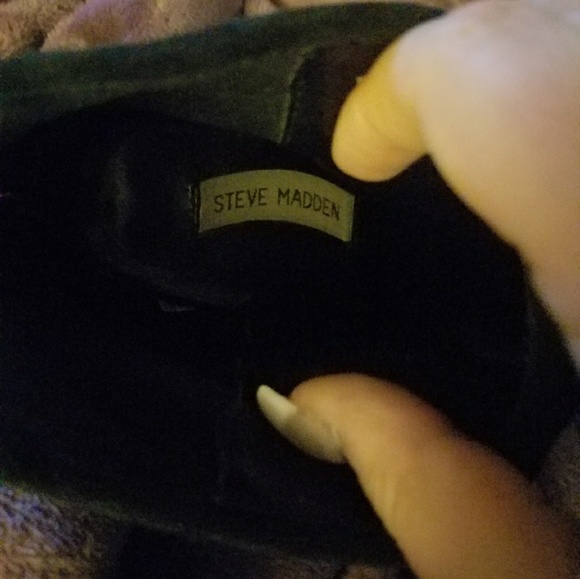 Steve Madden Black Suede Platform Bootie - Picture 6 of 8